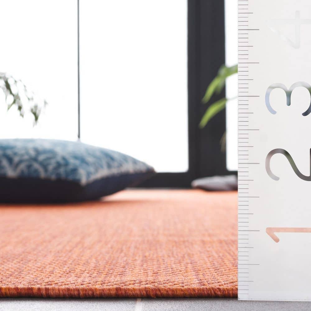 Beach House BHS274 Machine Made Loomed Area Rug - Orange - 9' X 12' - Safavieh