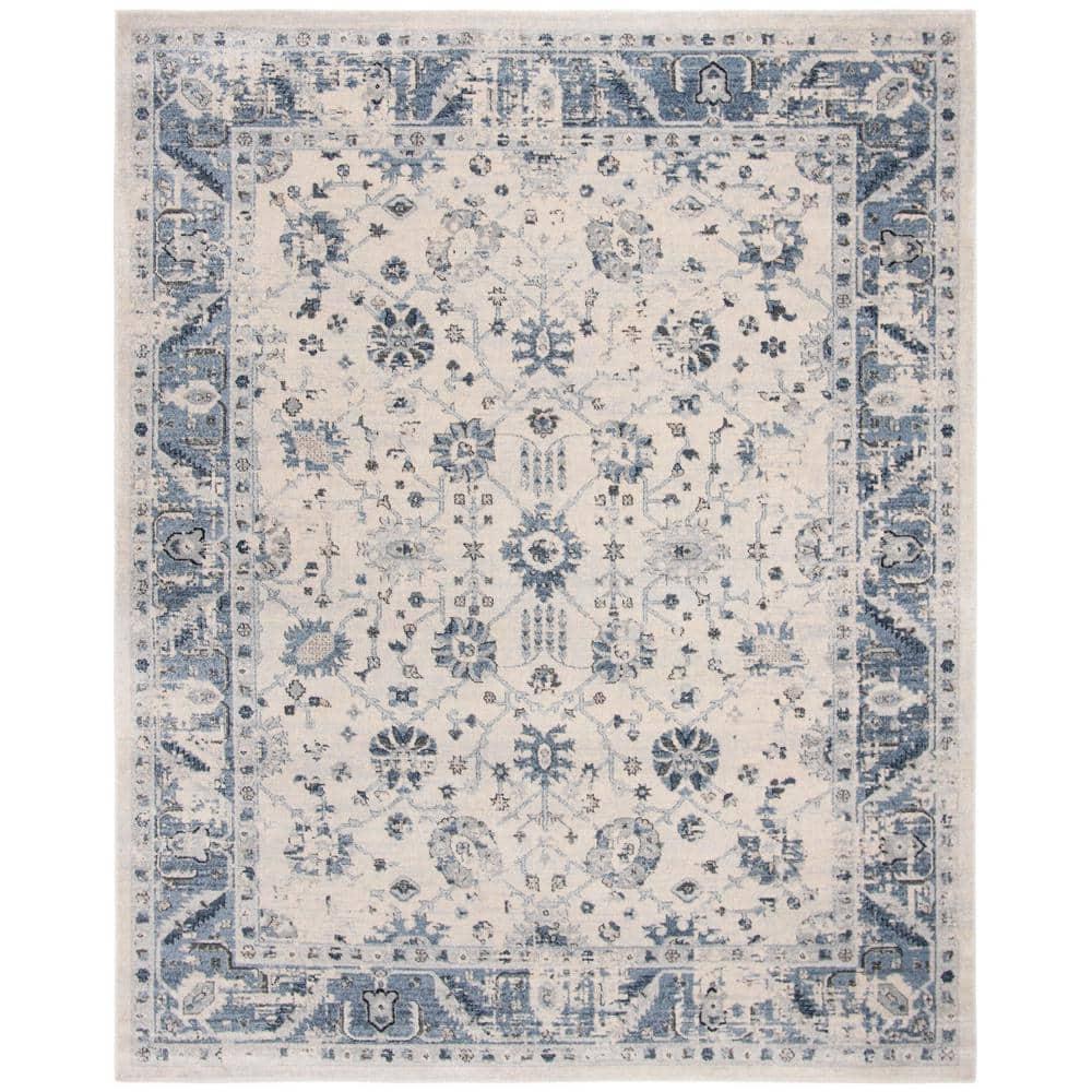 Charleston CHL413 Loomed Indoor Area Rug - Ivory/Blue - 8'x10' - Safavieh