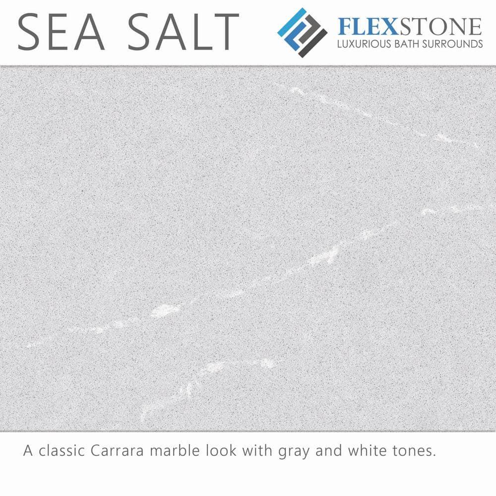 FlexStone Elite 60"W x 32"D x 60"H Alcove Bathtub Surround