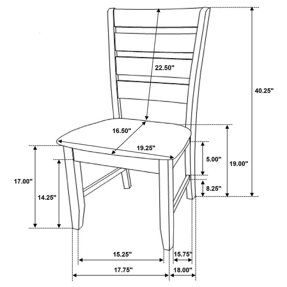 Ladder Back Side Chairs Cappuccino And Black (set Of 2) (Set of 2)