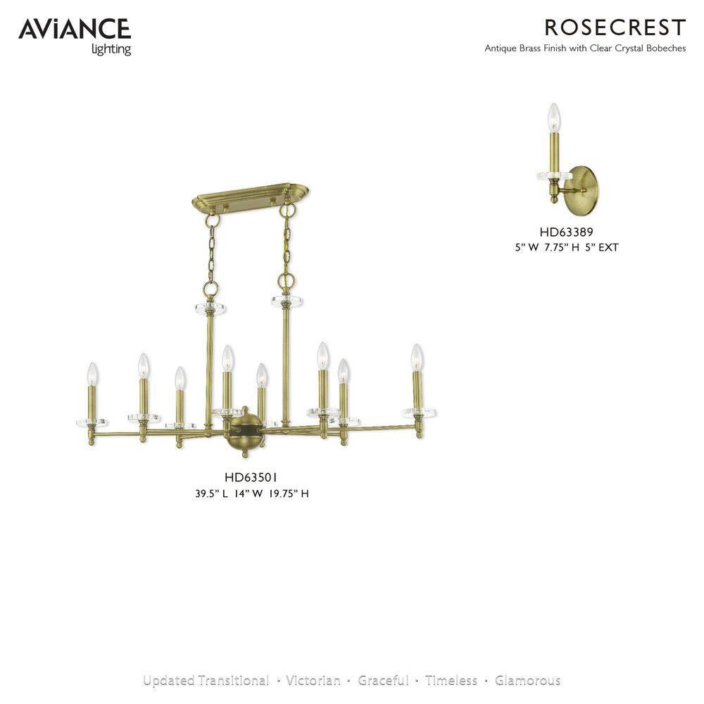 Livex Lighting Bennington 8 - Light Chandelier in  Antique Brass