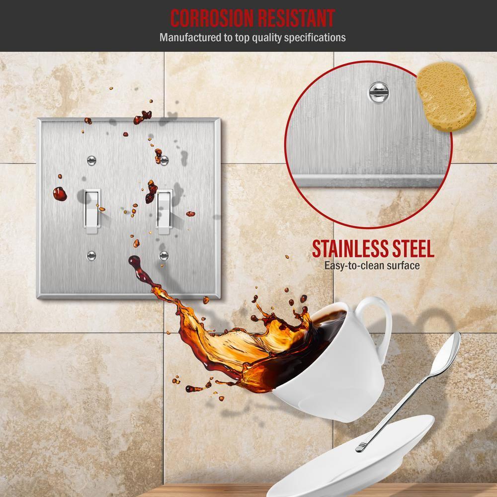 No Subject 2 - Gang Toggle Light Switch Standard Wall Plate
