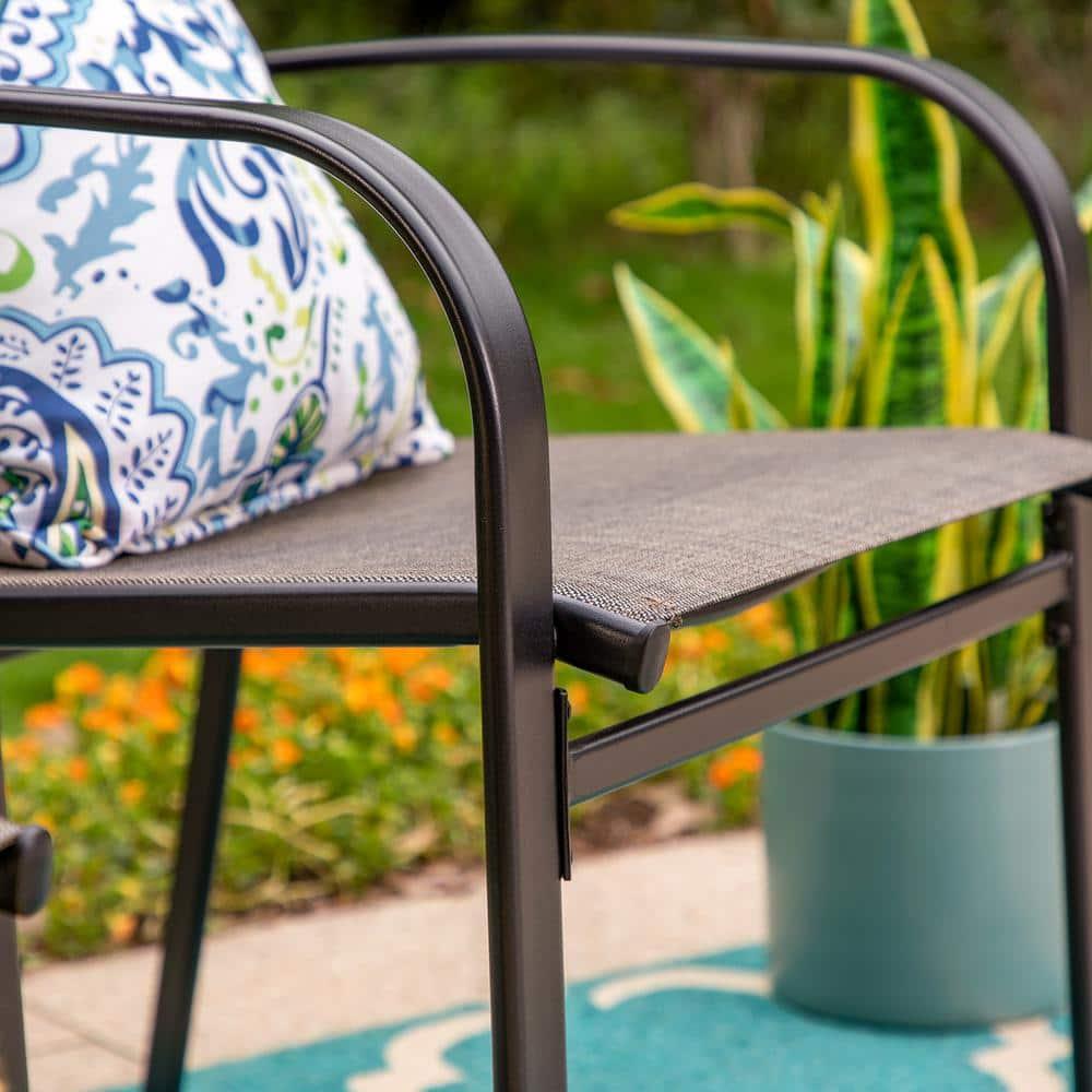 Argyri Powder-coated Steel Outdoor Dining Armchair