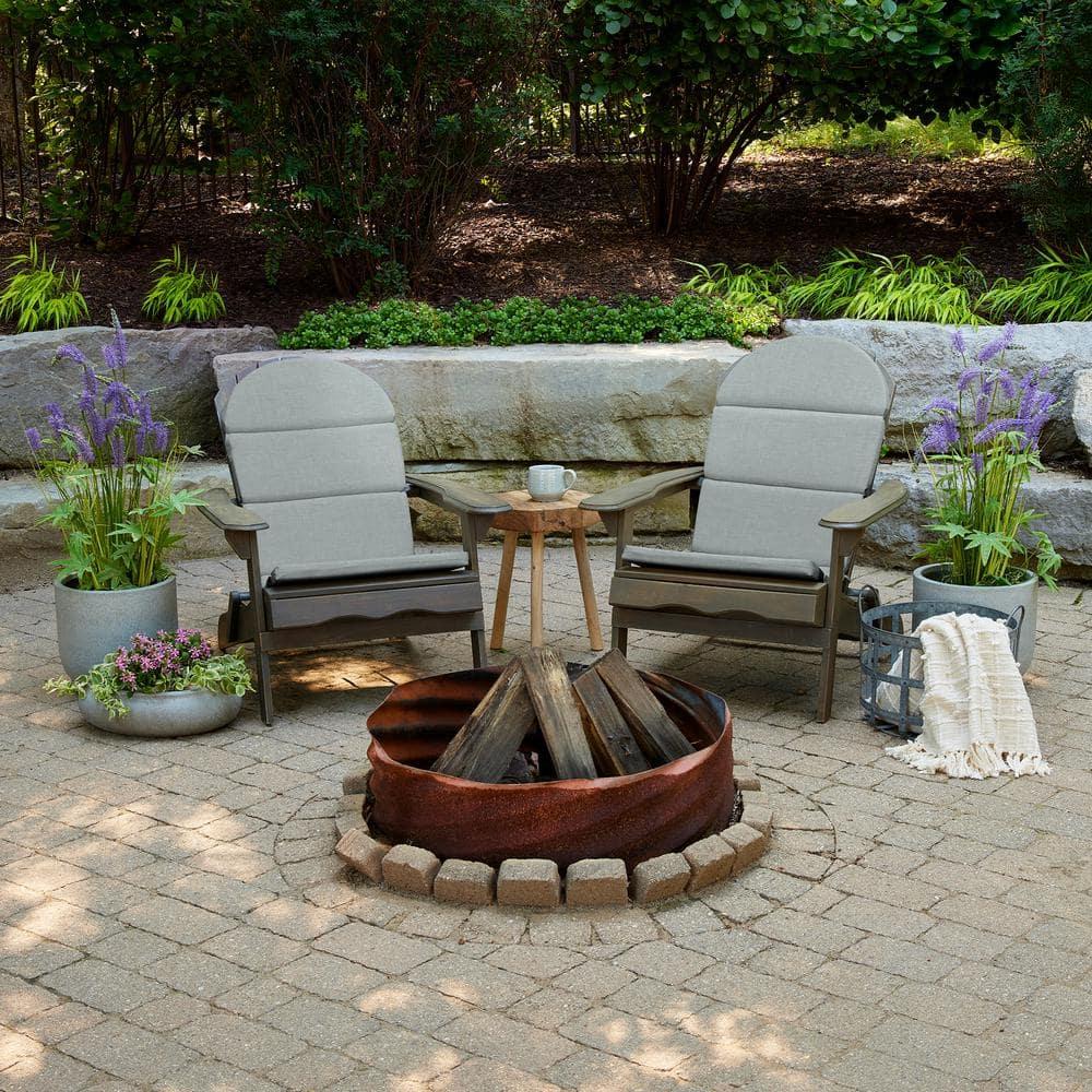 ARDEN Outdoor Foam Adirondack Cushion, Set of 2, 21.5 x 19, Water repellent, Fade Resistant, Foam Cushion for Adirondack Chairs 21.5 x 19