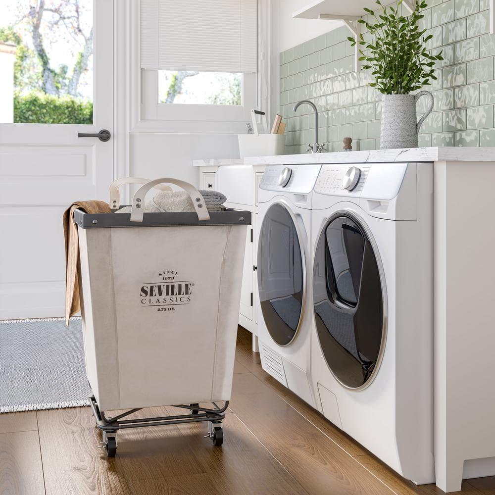 Seville Classics Rolling Commercial Laundry Hamper