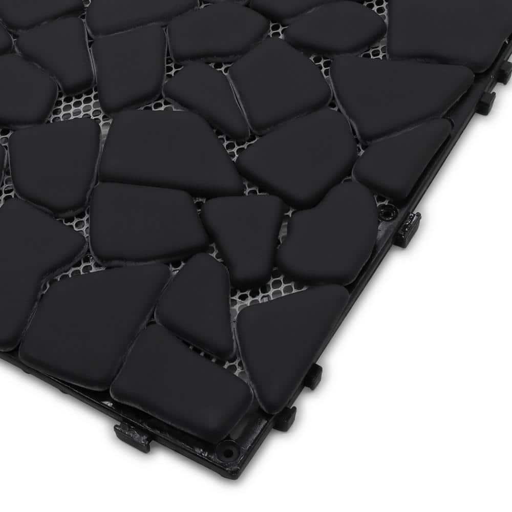 12'' L x 12'' W Stone Interlocking Deck Tile