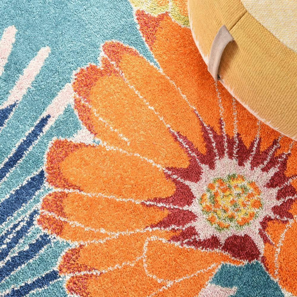 Nourison Allur Oversized Flowers Indoor Area Rug Turquoise Multicolor 2' x 3'