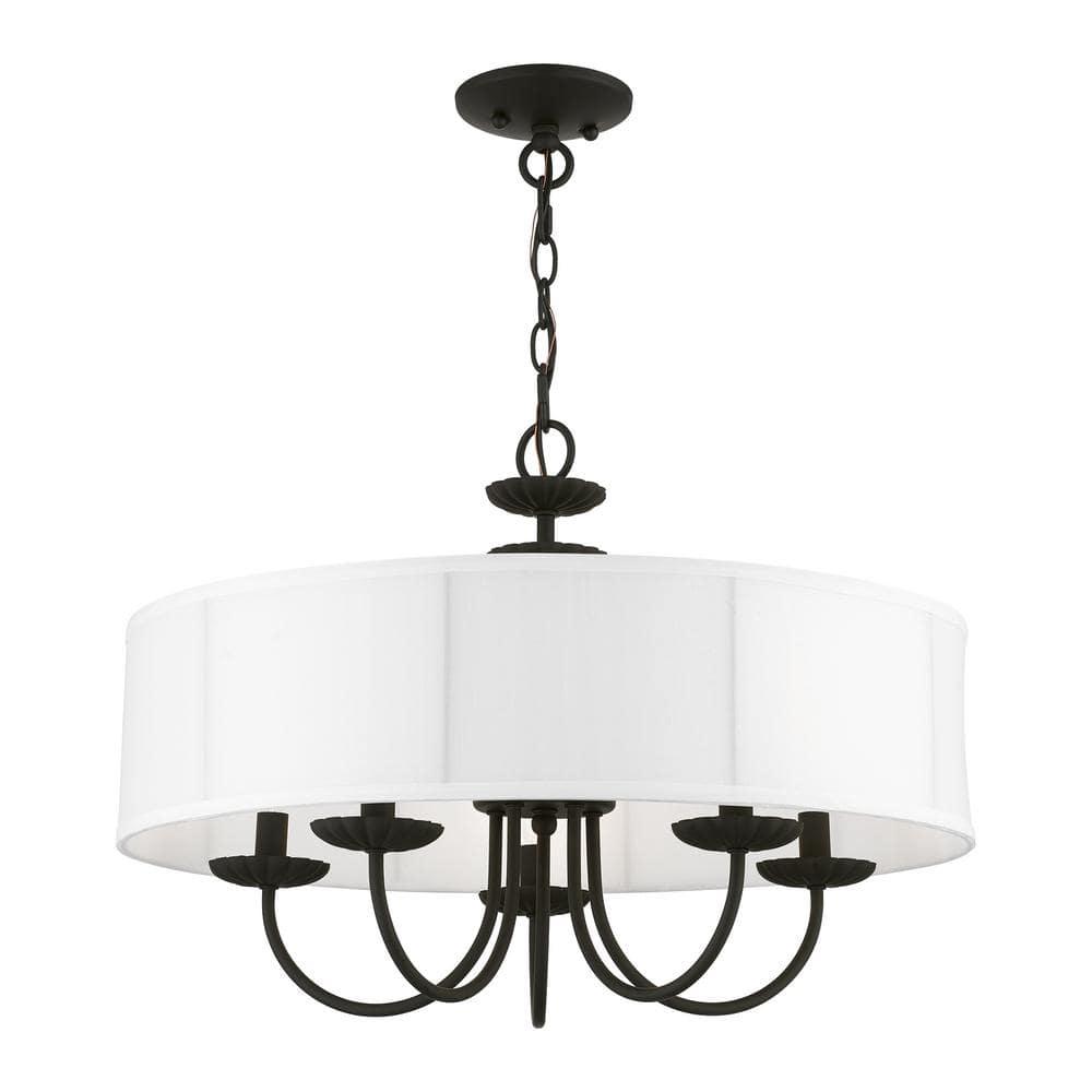Livex Lighting Brookdale 5 - Light Pendant in  Black