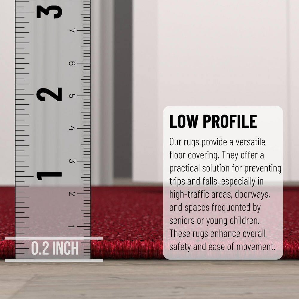 Ottomanson Ottohome Non-Slip Solid Area Rug For Living Room, Hallway Runner, Entryway Rug