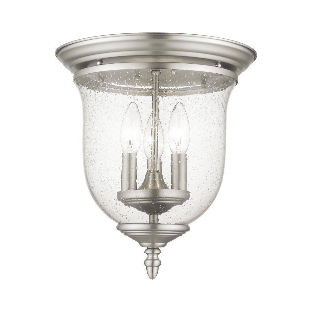 Livex Lighting Legacy 3 - Light Flush Mount in  Brushed Nickel