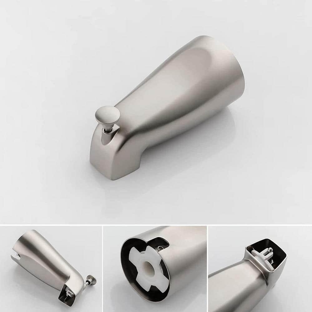 Shower Tub Kit Dual Shower System with Tub Spout Tub and Shower Faucet Set Complete Dual Shower Head and Handheld Combo Set Tub and Shower Trim Kit Brushed Nickel