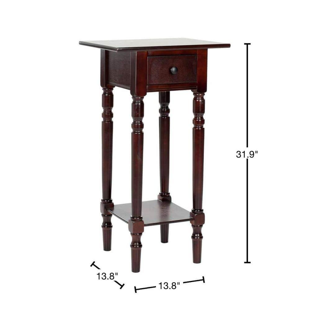 Sabrina End Table - AMH5704D - Dark Cherry - Safavieh Couture