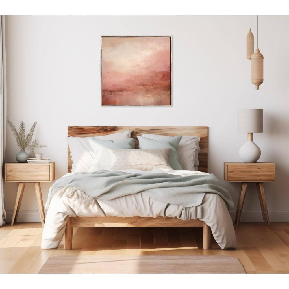 Kate & Laurel All Things Decor 30"x30" Sylvie Tonal Red Abstract Framed Canvas by The Creative Bunch Studio