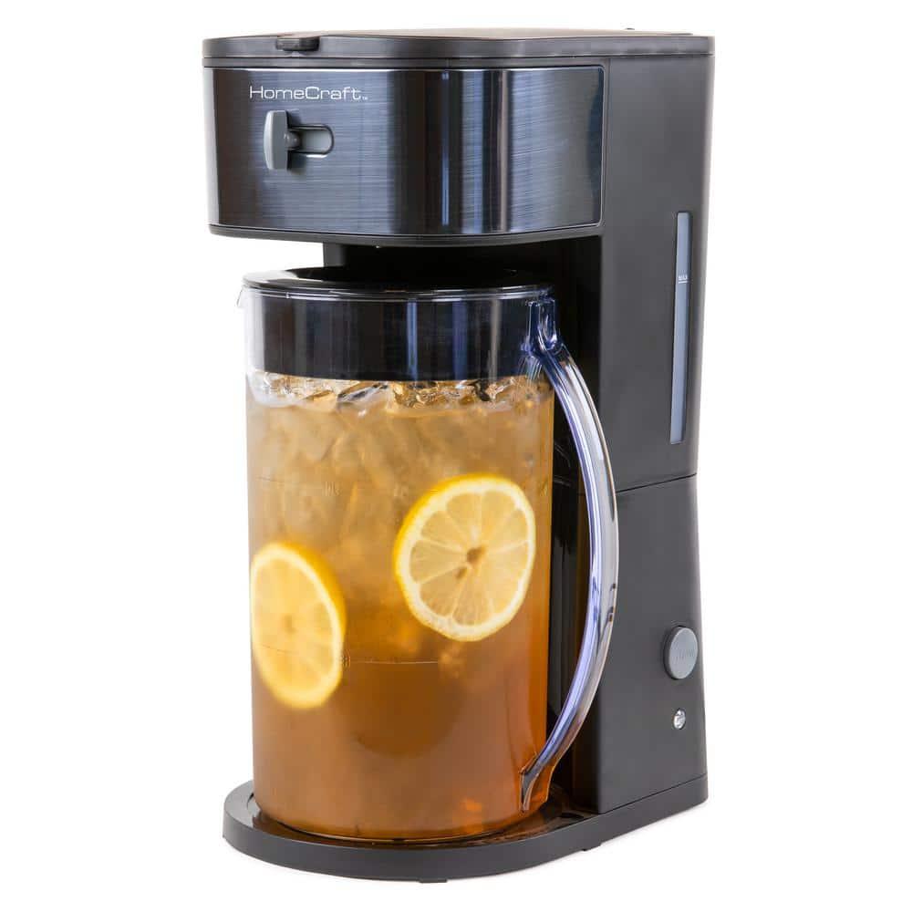 HomeCraft HCIT3BS 3-Quart Black Stainless Steel Café' Ice Iced Coffee and Tea Brewing System