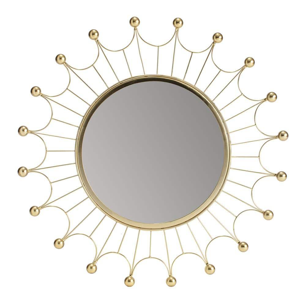 Habitat Evander Gold Bulb Wall Mirror