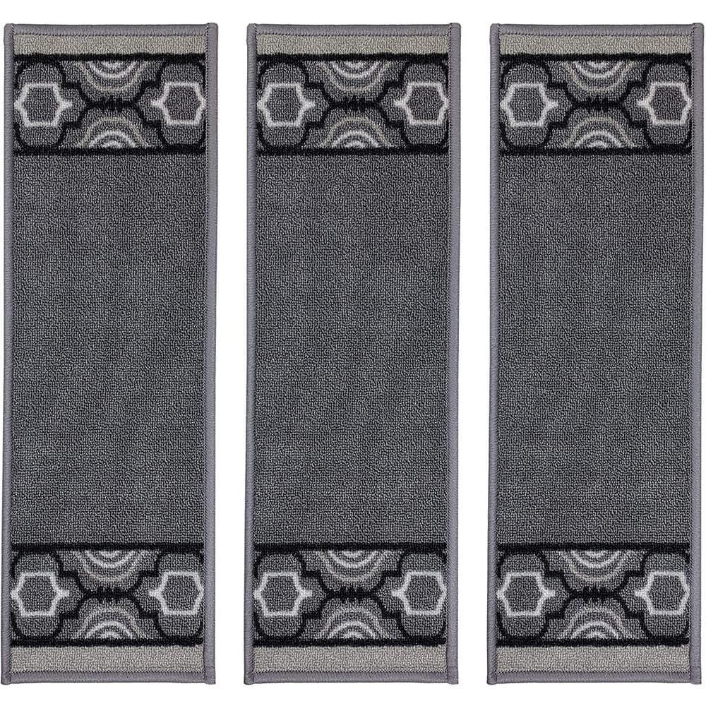 Indoor Trellis Border Series 8.5 in. x 26 in. Stair Tread Cover (Set of 3)