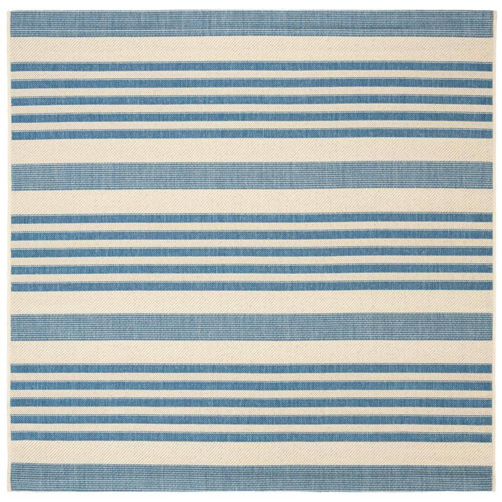 Courtyard CY6062 Power Loomed Indoor/Outdoor Area Rug - Beige/Blue - 8'x11' - Safavieh.