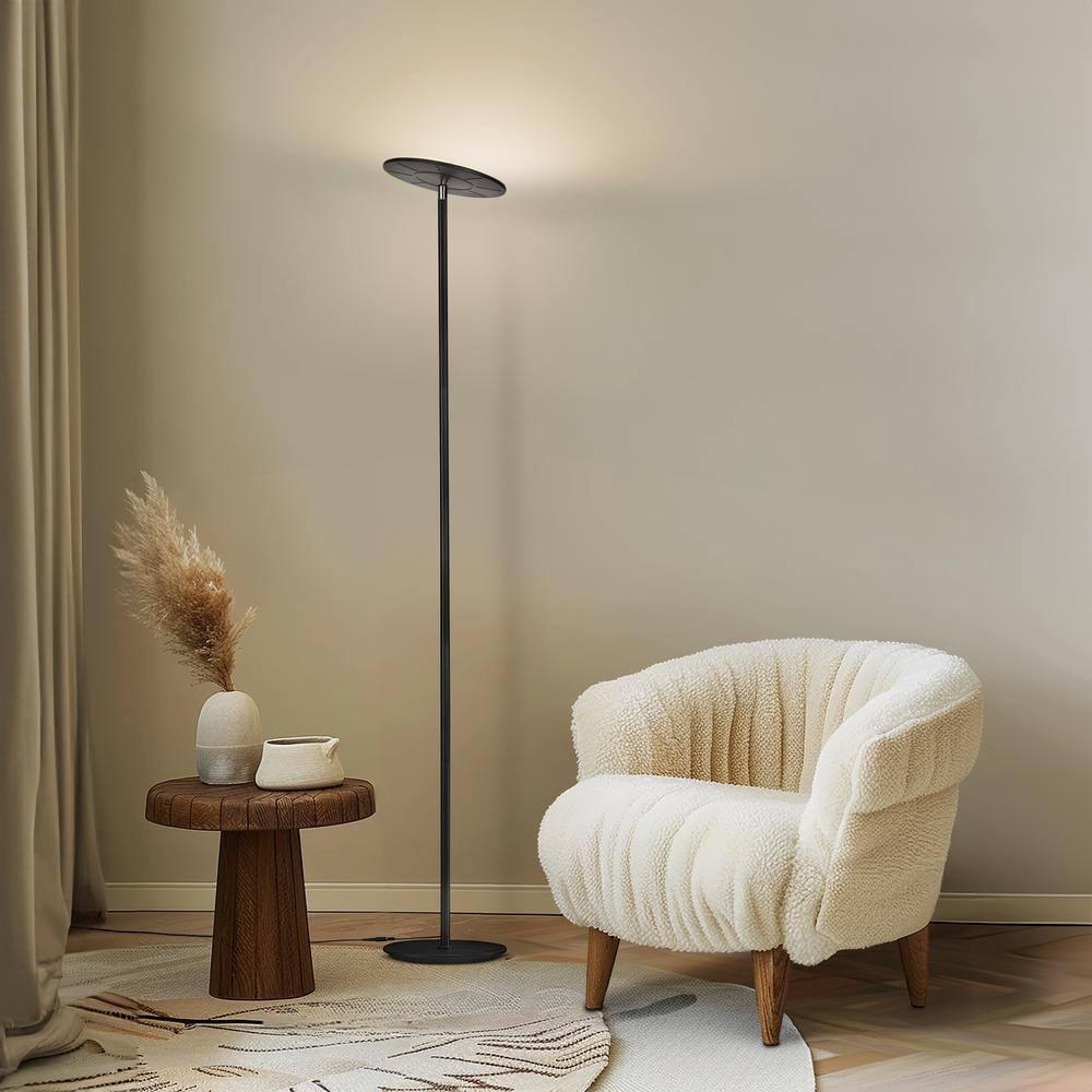 Brightech Sky Industrial 63 in. Dimmable LED Floor Lamp with Adjustable Head