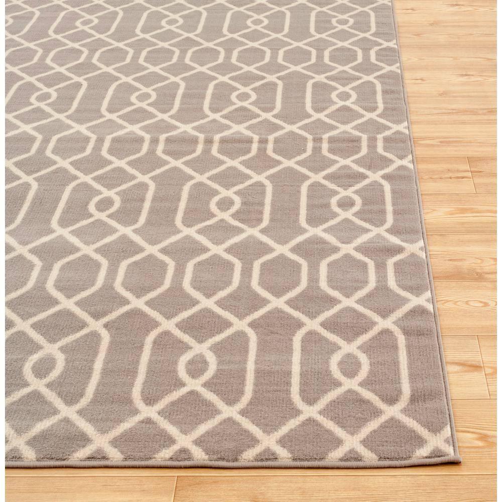 World Rug Gallery  Modern Trellis Pattern Area Rug Brown 5' x 7' 5' x 8', 6' Runner Indoor Living Room, Bedroom, Dining Room Rectangle Modern &