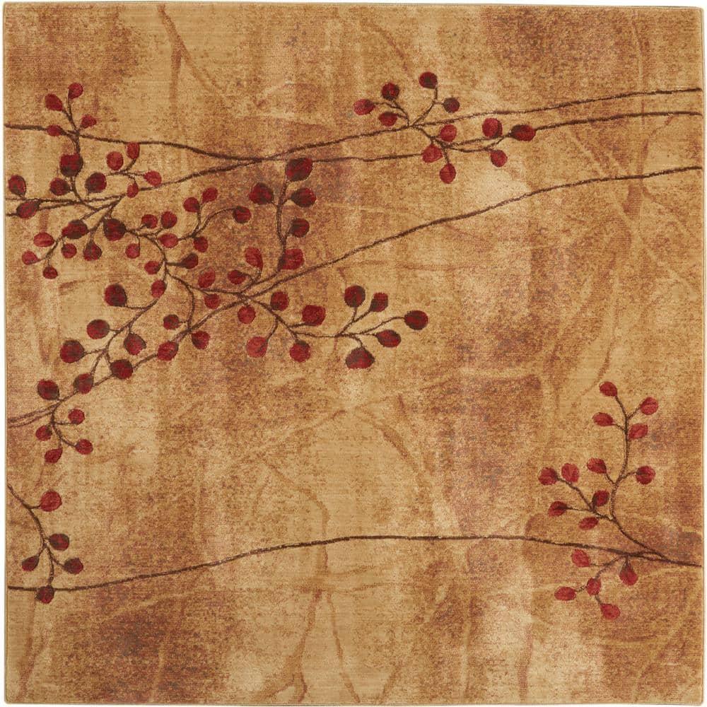 Nourison Somerset Nature Latte 6'7" x SQUARE Area Rug, (7 Square)