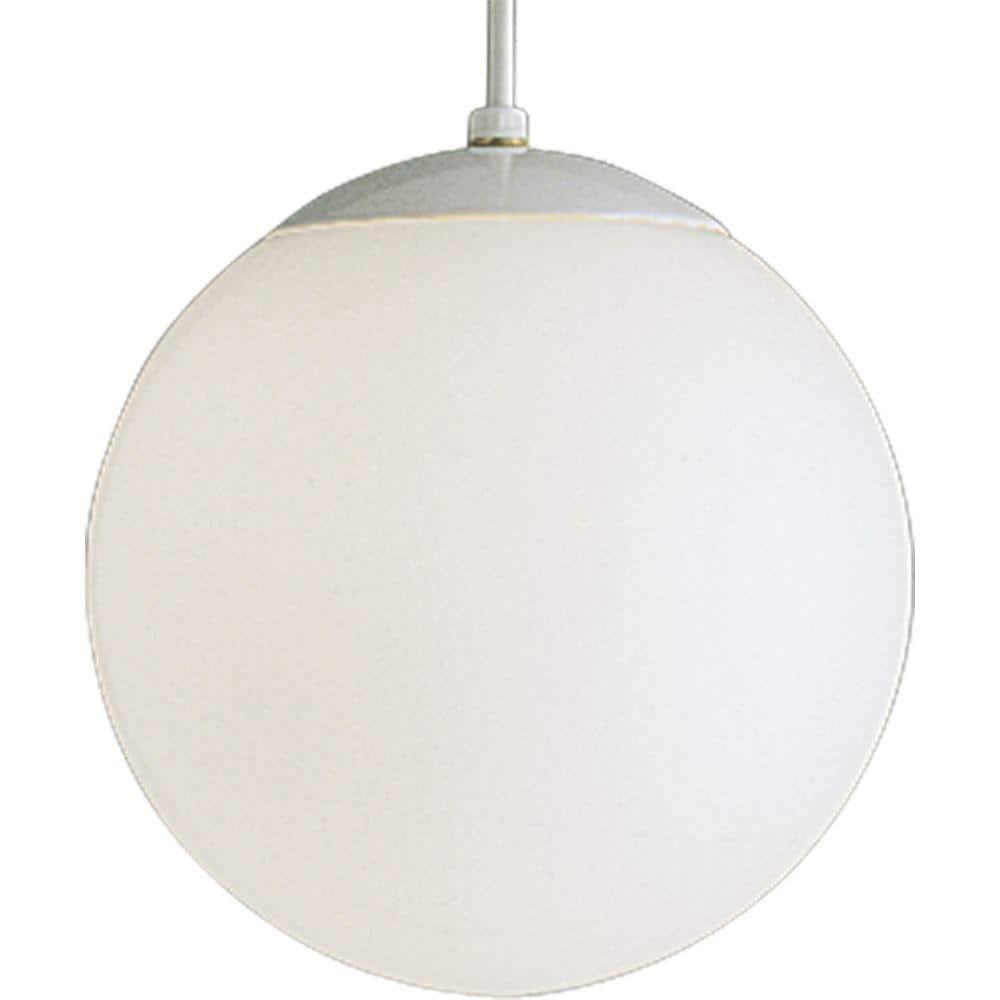 Progress Lighting, Opal Globes, 1-Light Wall Sconce, Satin White, Opal Shade