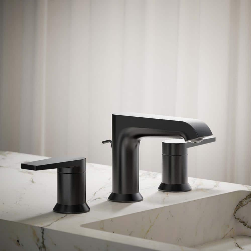 Kohler ® Hint ® Widespread Matte Black Bathroom Sink Faucet