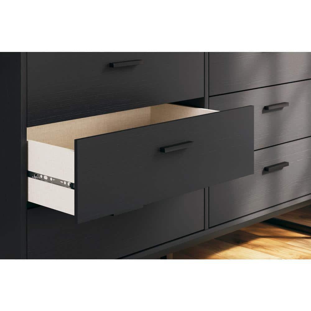 Signature Design by Ashley Socalle 6 Drawer Dresser, Black