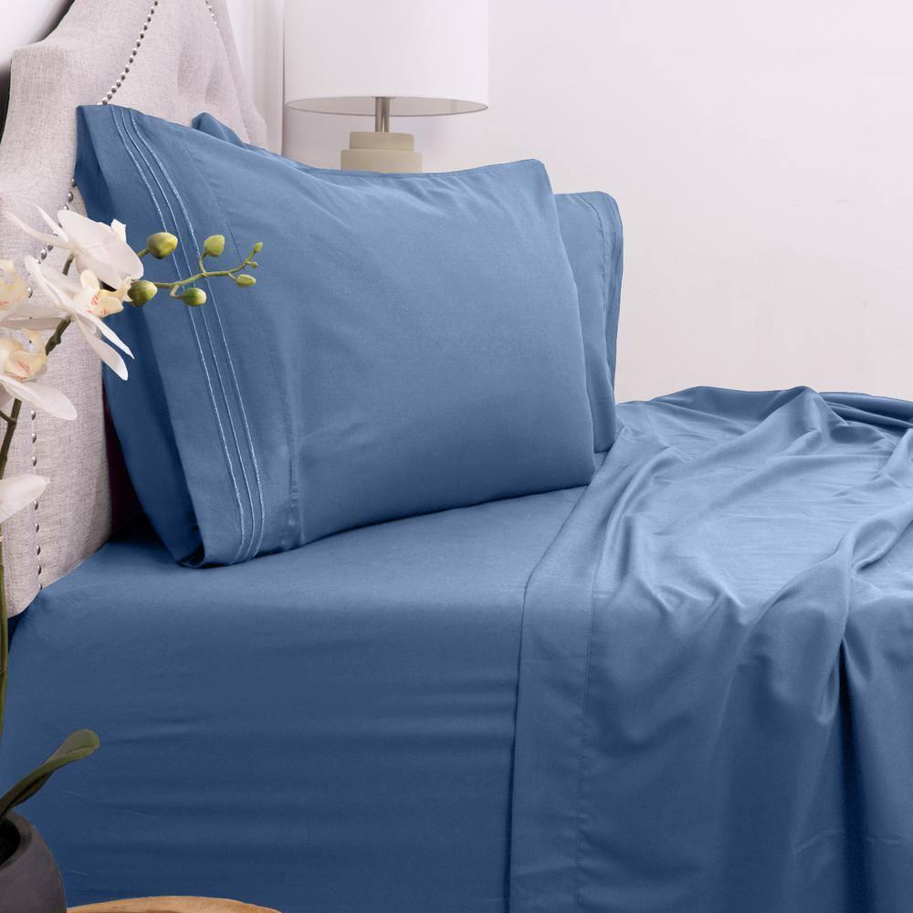 Sweet Home Collection Luxurious Classic Soft Solid 1800 Series Microfiber Sheet Set, Various Colors and Sizes