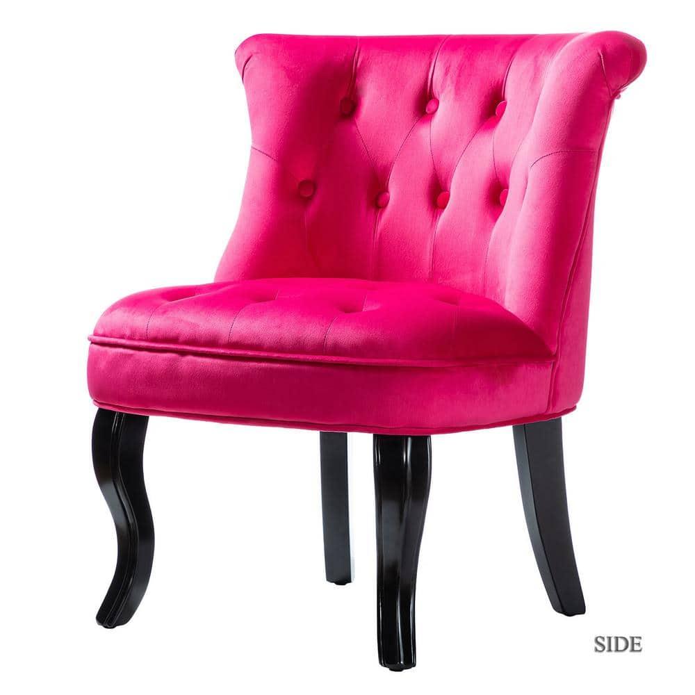 Grenier Traditional Velvet Upholstered Wingback Side Chair with Button-Tufted