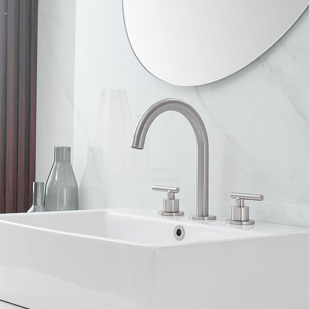 Widespread 2-handle Bathroom Faucet with Drain Assembly