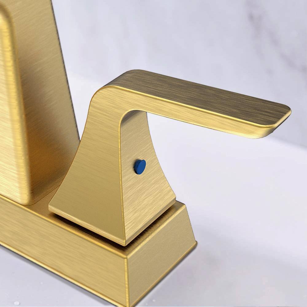 Two Handle 4 in. Centerset Waterfall Bathroom Faucet with Pop-up Drain