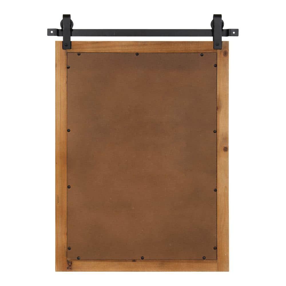 18" x 26" Cates Rectangle Wall Mirror Rustic Brown - Kate & Laurel All Things Decor: Farmhouse Vanity Decor