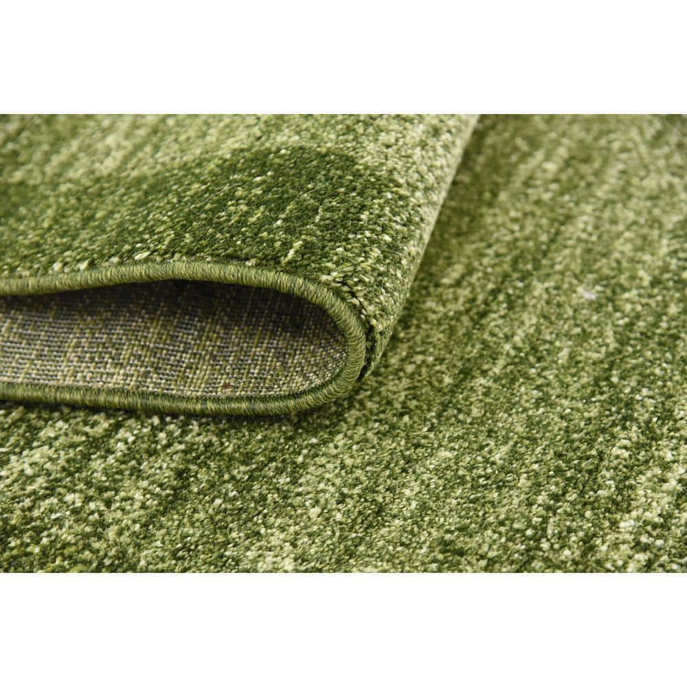Unique Loom Abigail Del Mar Area Rug , 2'7"x10' Runner ,Light Green