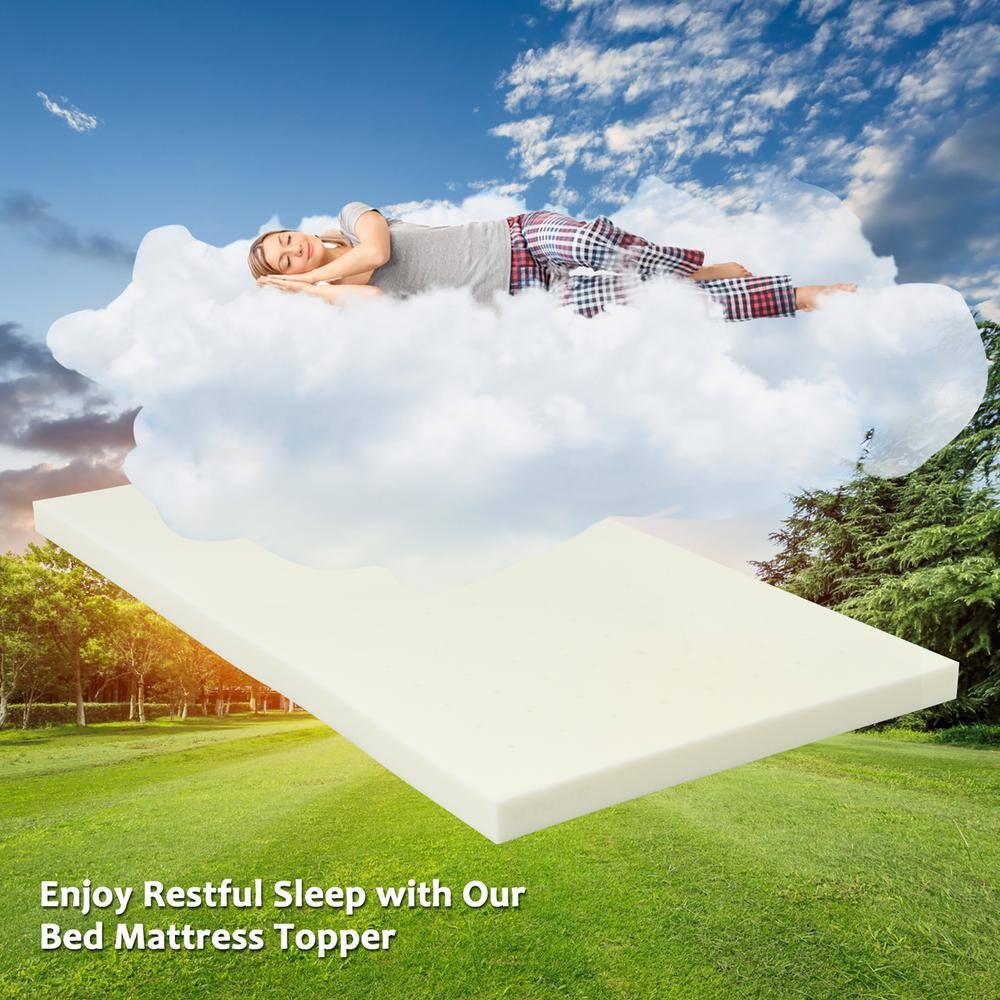 3'' Bed Mattress Topper Air Cotton for All Night’s Comfy Soft Mattress Pad King
