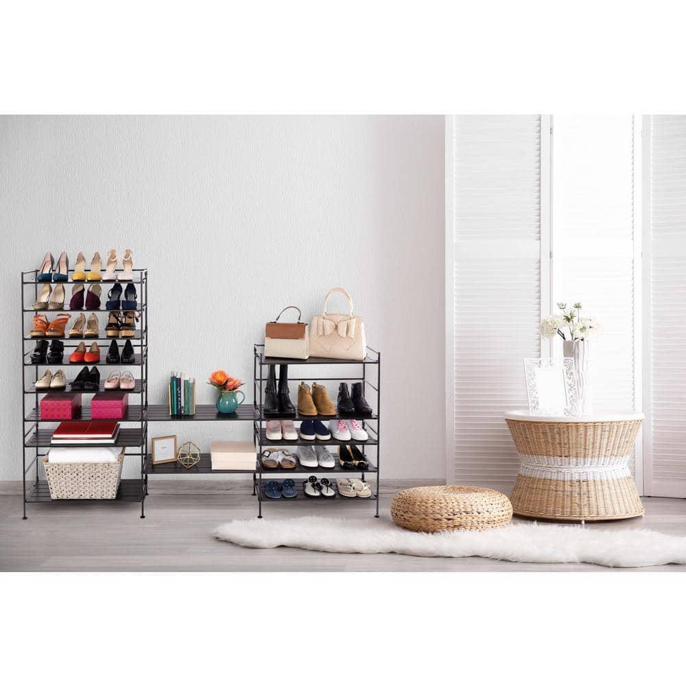 3-Tier (12 Pair) Stackable Resin Shoe Storage Rack