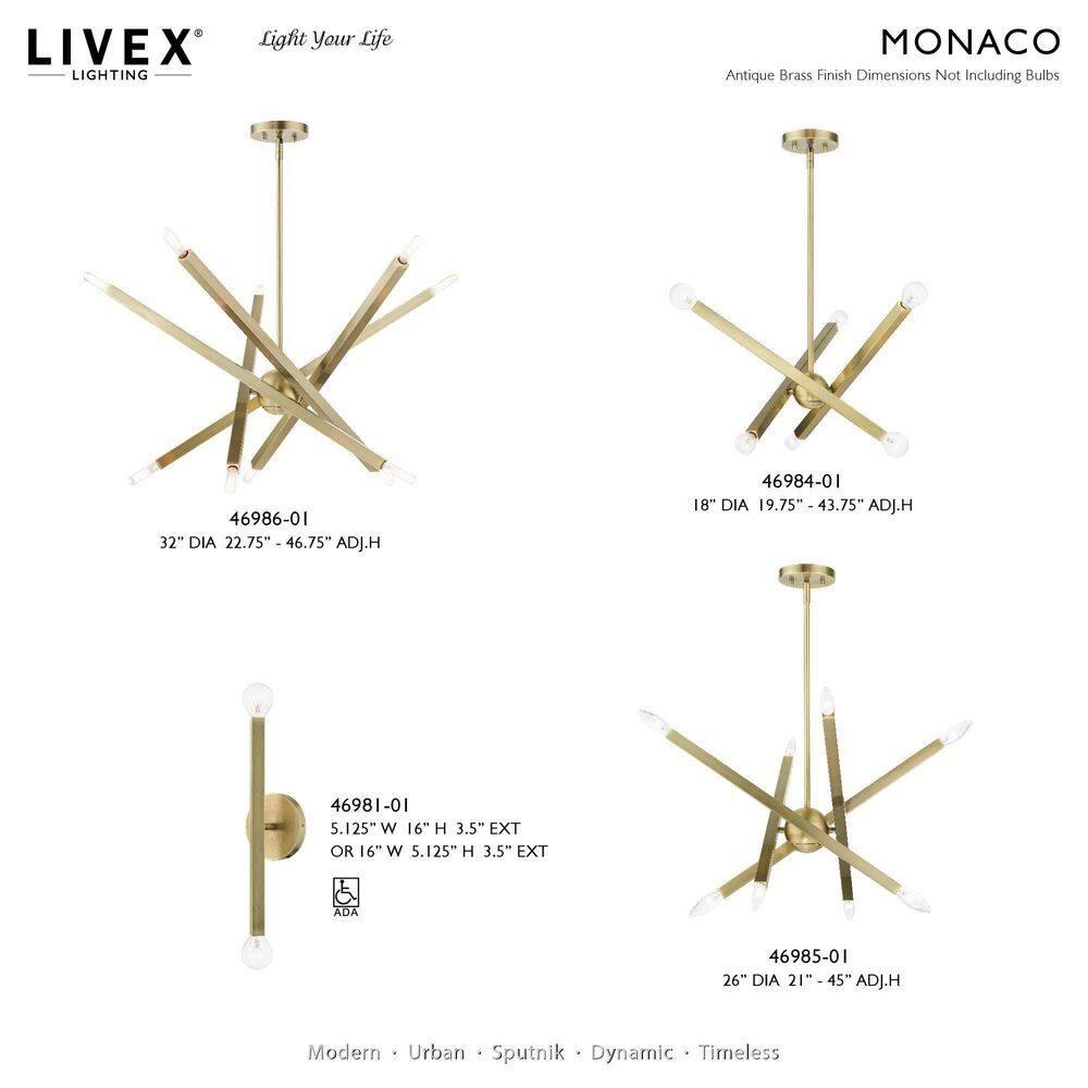 Livex Lighting Moco 2 - Light Wall Light in  Antique Brass