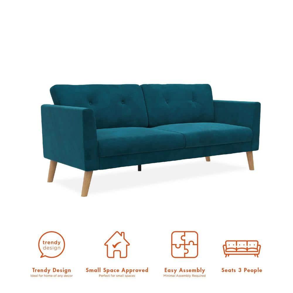 Gloria 75.5'' Velvet Square Arm Sofa
