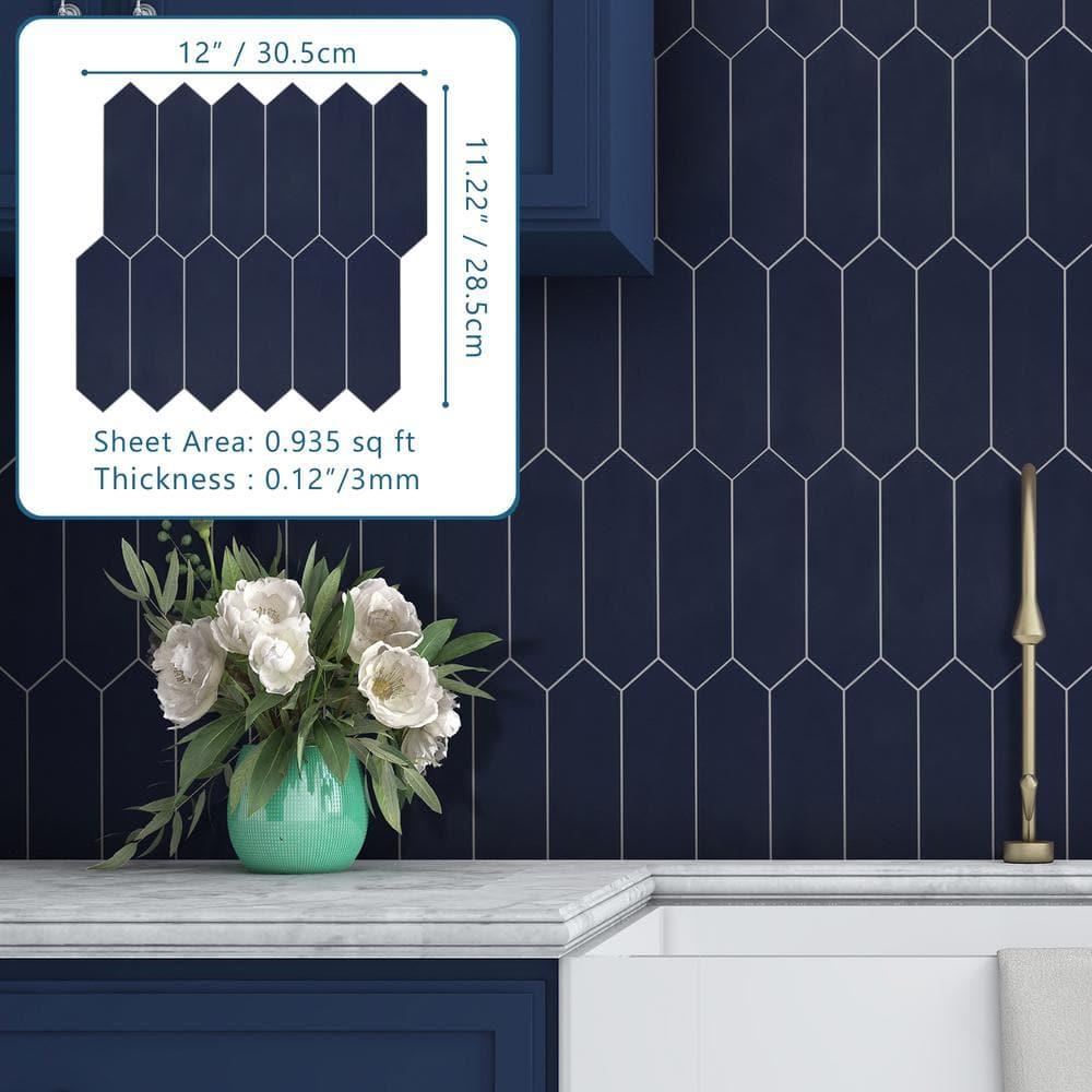 12" x 11.22" Stone Composite Peel & Stick Mosaic Tile