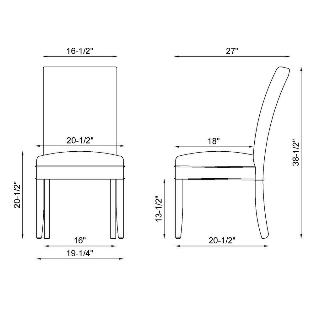 Set of 2 Gwyn Parsons Upholstered Armless Chairs Gray - Alaterre Furniture