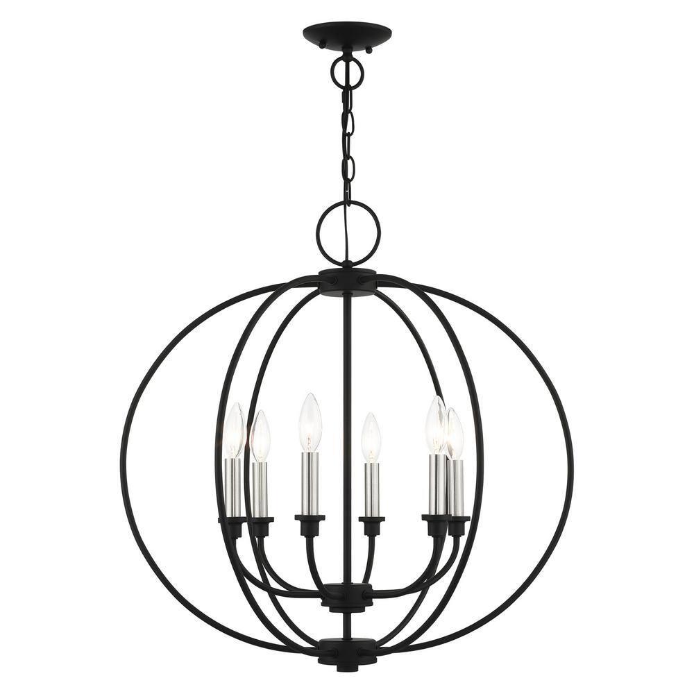 Livex Lighting Milania 6 - Light Chandelier in  Black