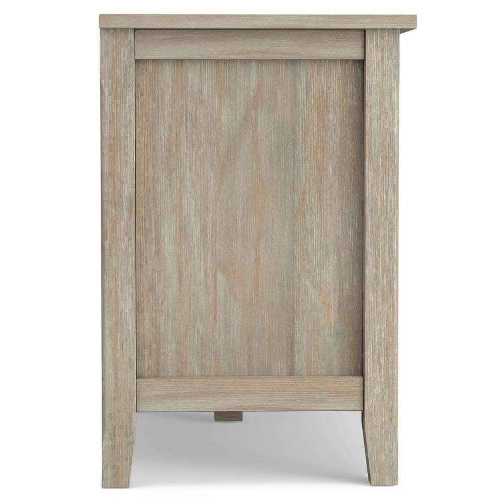 Simpli Home Warm Shaker 72"W Solid Wood TV Stand for TVs up to 80" with 4 Storage Cabinets and 2 Drawers