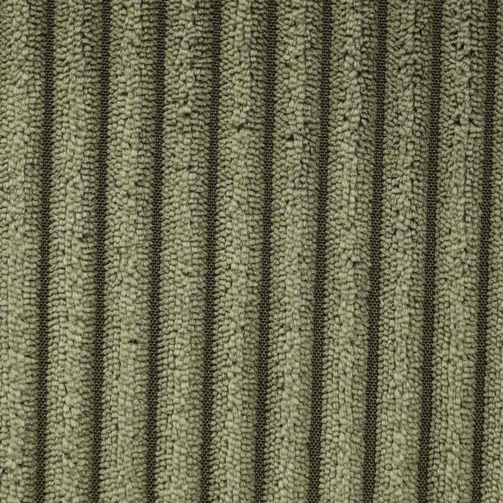 HOMES: Inside + Out Paeke Sleeper Sectional Sofa Corduroy with Storage Chaise and Reversible Green