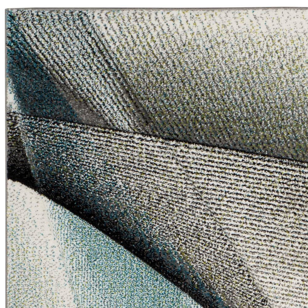 Hollywood HLW715 Machine Made Area Rug - 5'3"x7'6" - Grey/Teal - Safavieh