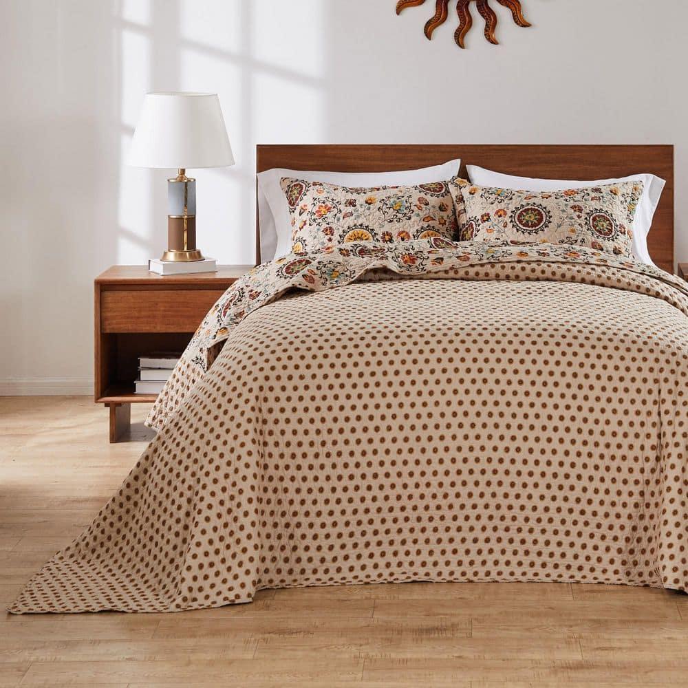 Andorra Medallion Cotton Reversible Quilt Set