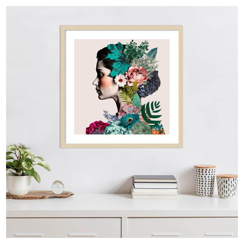 Amanti Art 25"x25" Floral Profile by Incado Wood Framed Wall Art Print