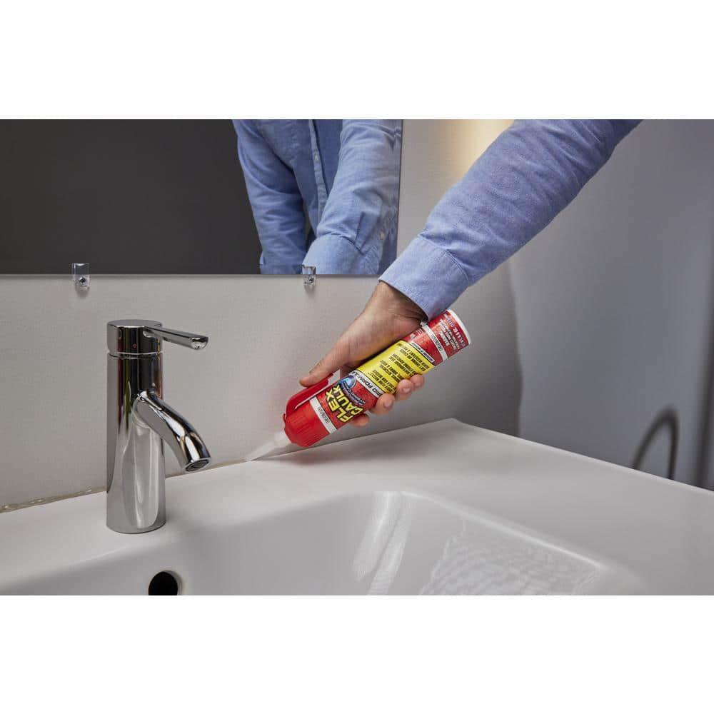 Flex Caulk All Purpose Clear 9 oz Pressurized Can, Trigger Flow Nozzle, No Caulk Gun Needed