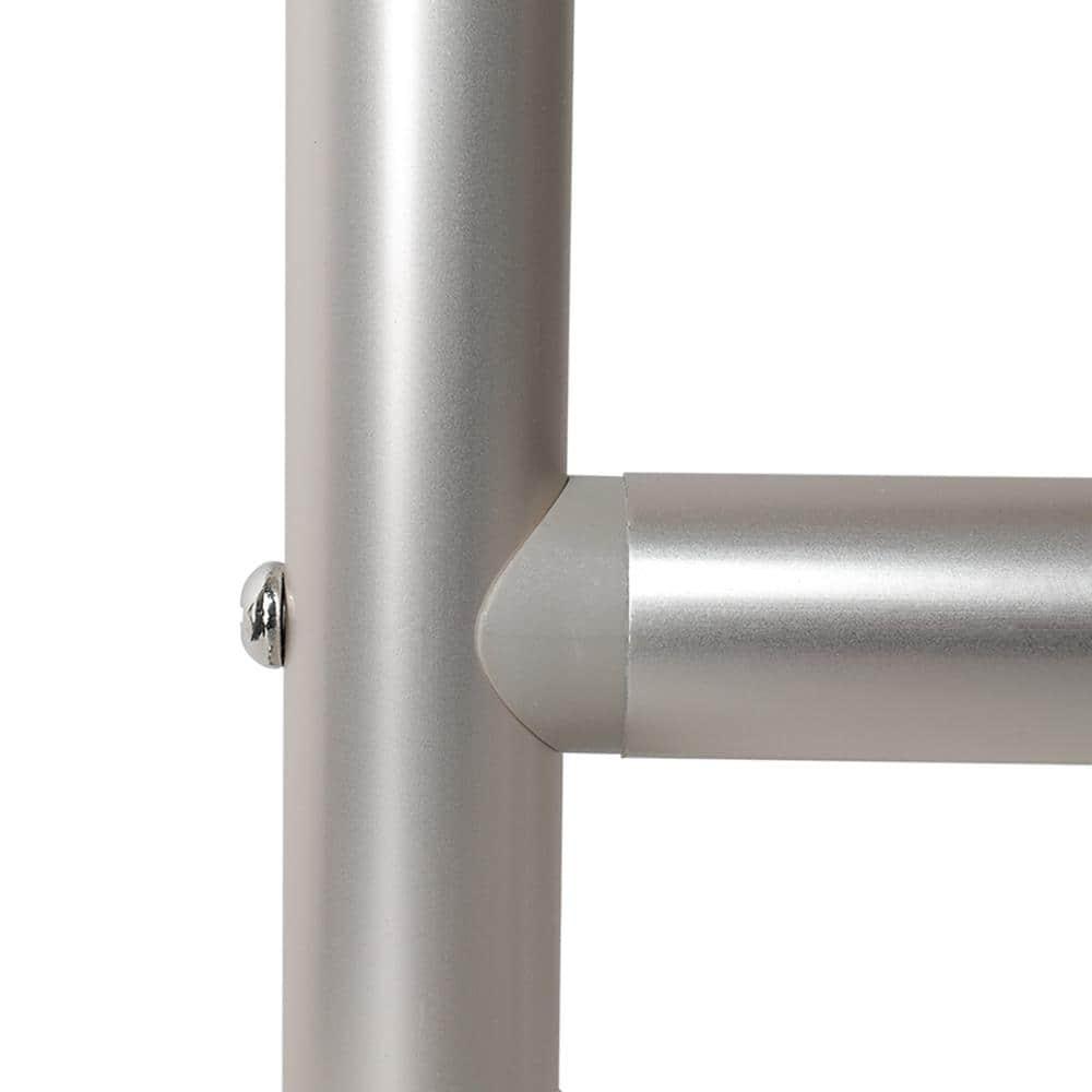 Utopia Alley Durable Rustproof Aluminium Crafted Shower Rod With Ceiling Support for Freestanding Tubs and Bathtubs, D Shape Curved Shower Rod, 60" Large Size by 25", Brushed Nickel