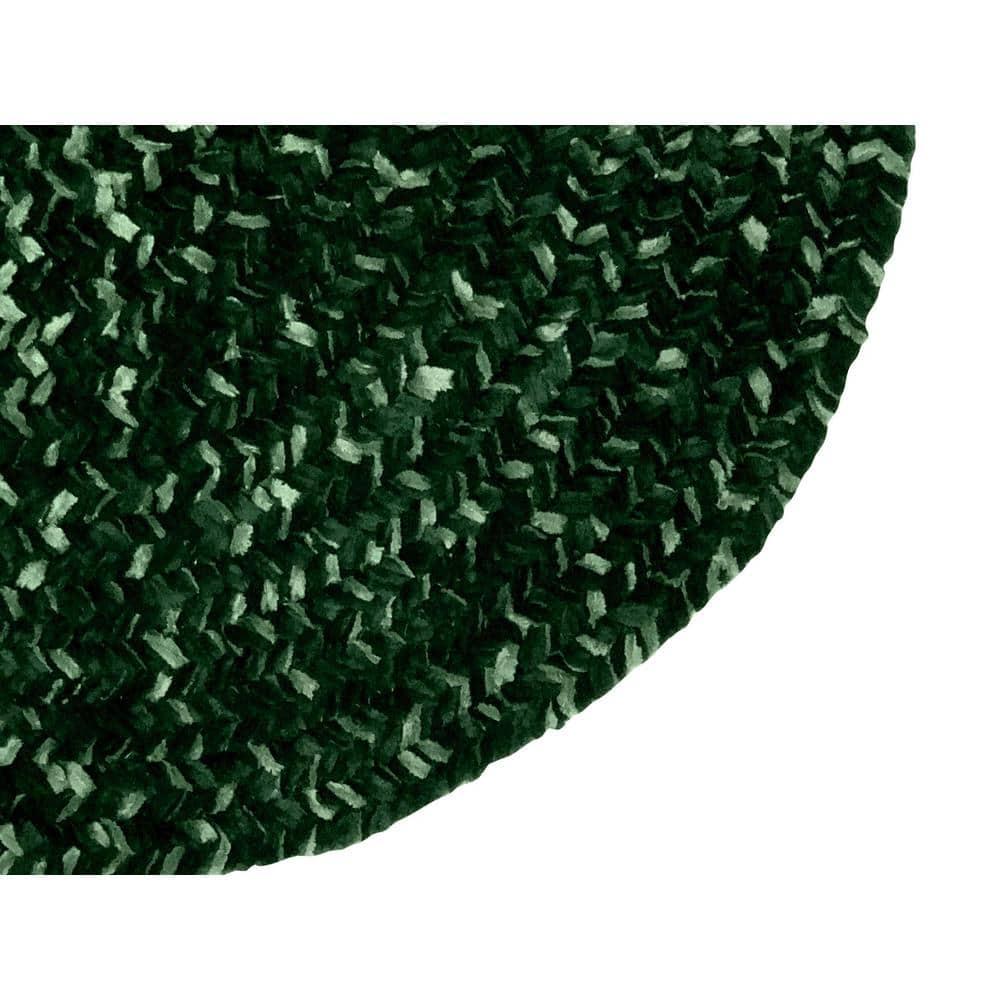 Better Trends Chenille Tweed Braid Collection is Durable and Stain Resistant Reversible Indoor Area Utility Rug 100% Polyester in Vibrant Colors, 96" x 120" Oval, Diluth & Emerald