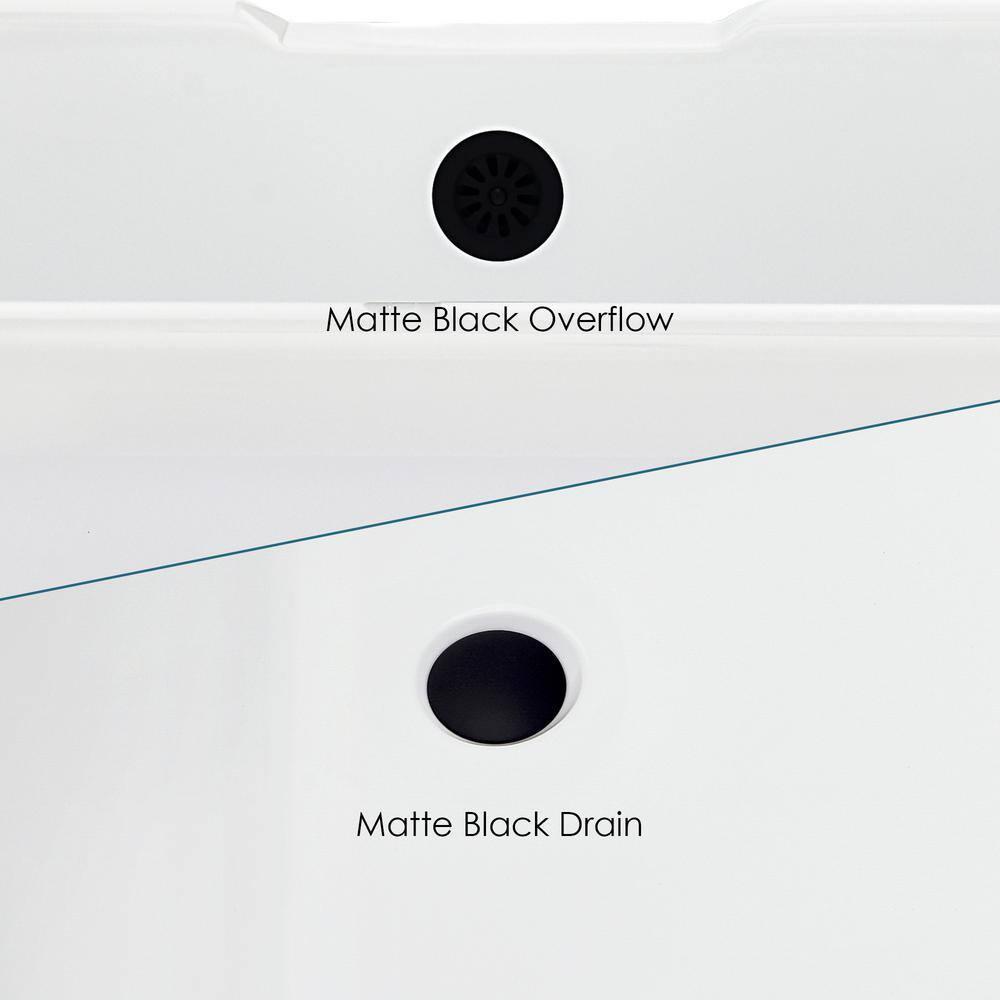 Altair 52167-BAT-GR-BB Kerta 66.9'' x 29.1'' Freestanding Soaking Acrylic Bathtub