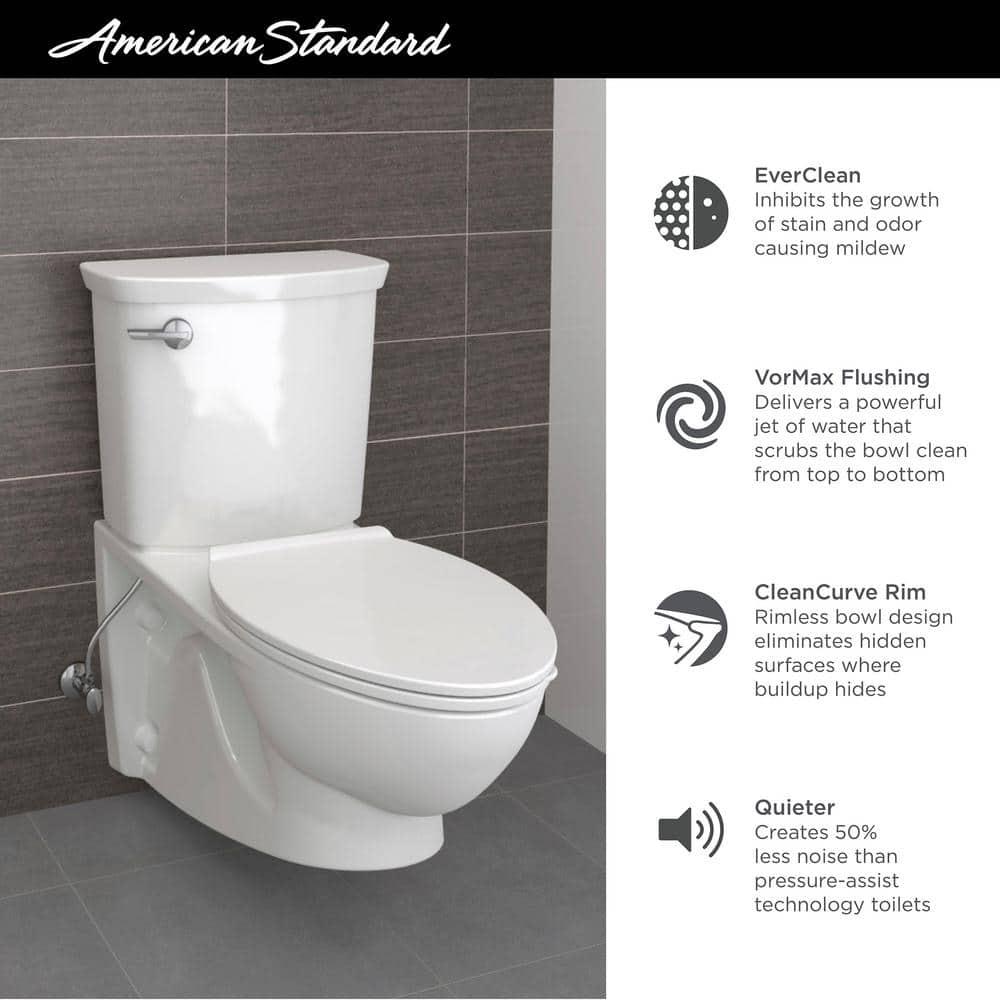 American Standard 2882107.020 American Standard Glenwall 1.28 Gallons GPF Elongated Wall Mounted Kit (Seat Not Included)